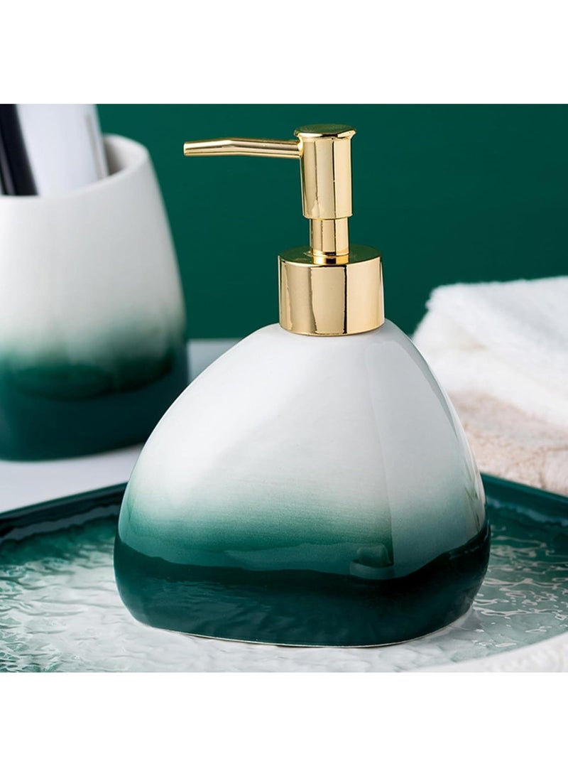 Bathroom Accessories Set,Modern Countertop Bathroom Decor,Luxury 6 Piece Bathroom Accessory Set,Complete with Soap Dispenser,Toothbrush Holder,Tumbler,Tray - Image 5