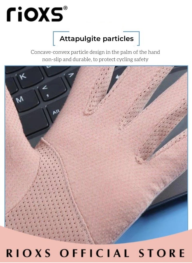 RIOXS 5 Pairs Women Sun Protective Gloves UV Protection Summer Quick Dry Anti Slip Driving Gloves Touchscreen Gloves for Driving Riding  - Image 3