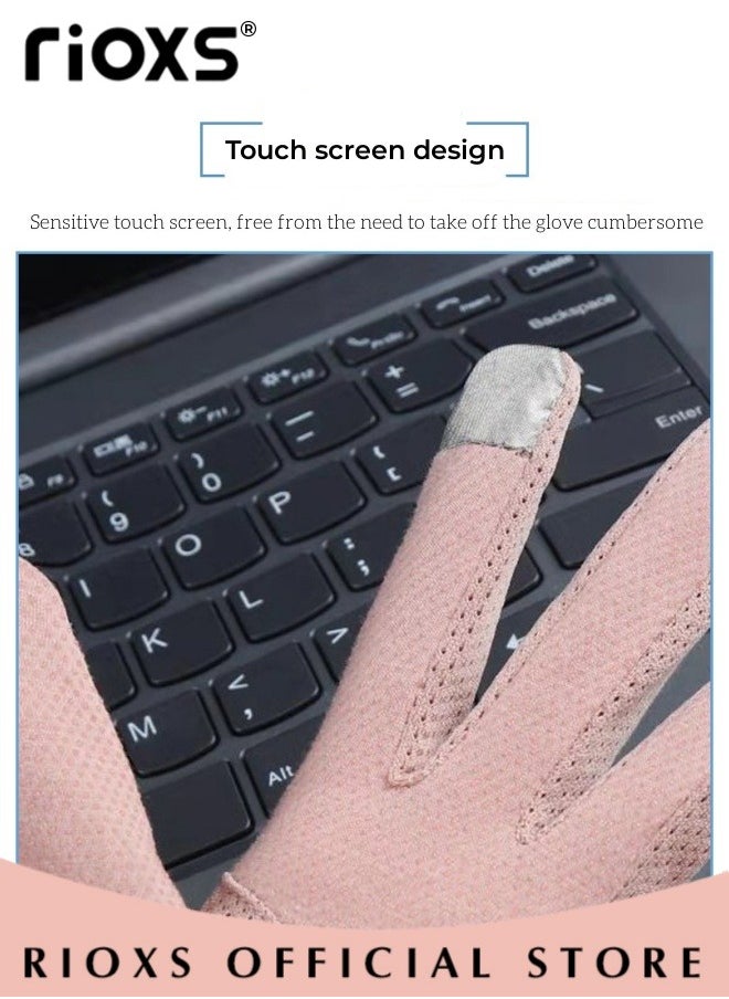 RIOXS 5 Pairs Women Sun Protective Gloves UV Protection Summer Quick Dry Anti Slip Driving Gloves Touchscreen Gloves for Driving Riding  - Image 2