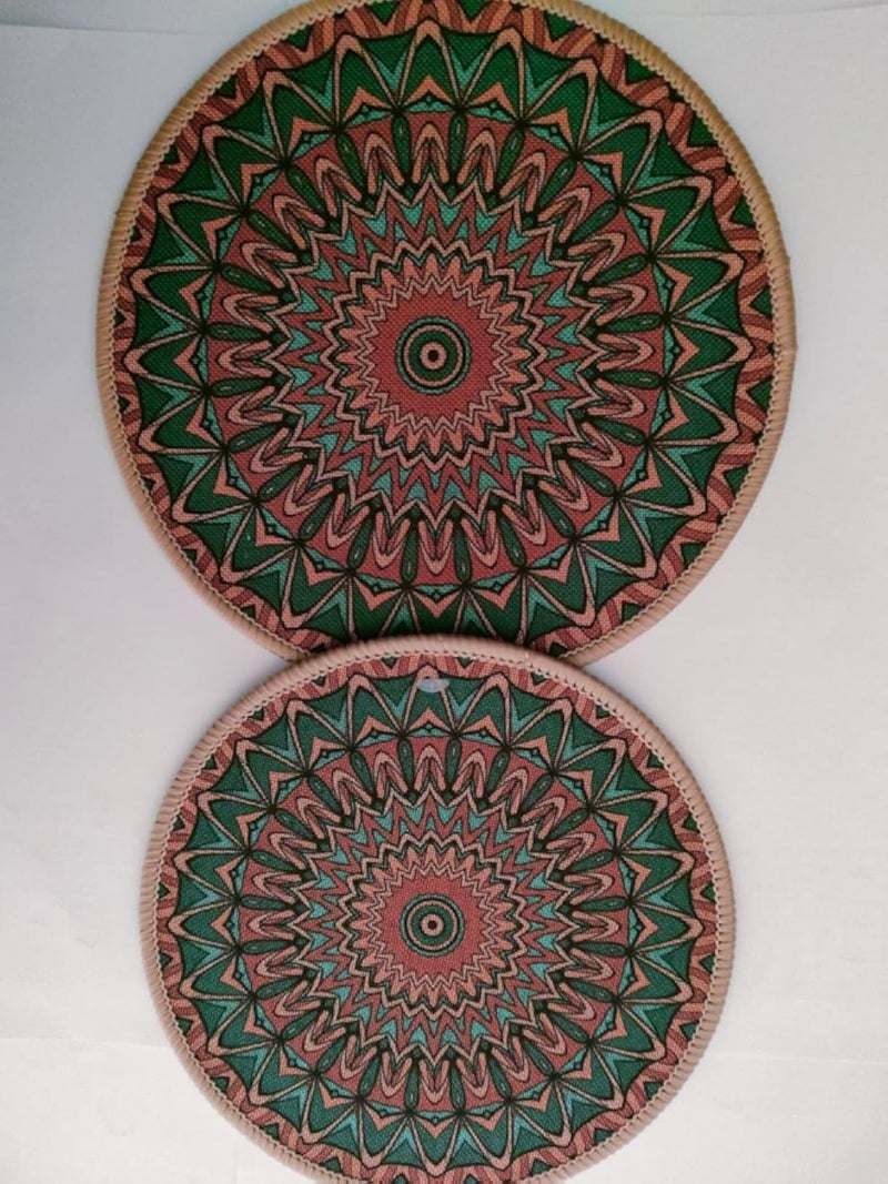2pcs Rubber Coaster table mats heat resistant Non Slip Coasters