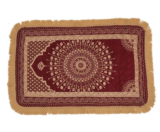 VELVET POOJA ASAN MAT 23X375FEET 72X115CM 28X45INCHES HOME DECORE ASAN FOR YOUR LIVING ROOM DRAWING ROOMHALL PACK OF 1 VELVET CARPET