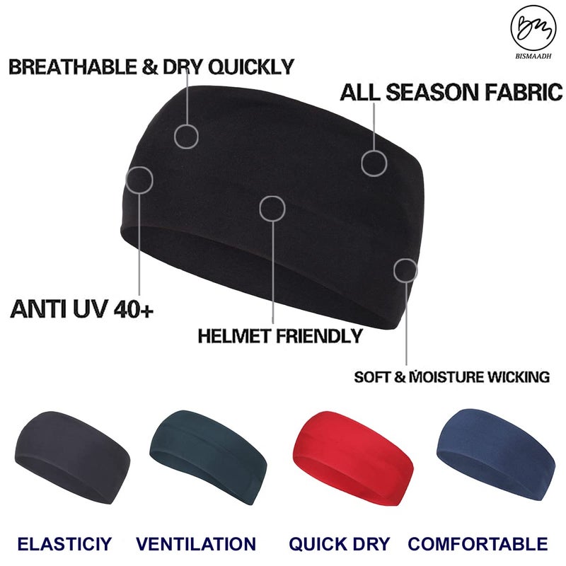 BISMAADH Workout Headband for Men and Women Wide, Moisture Wicking and Non-Slip Exercise - Image 5