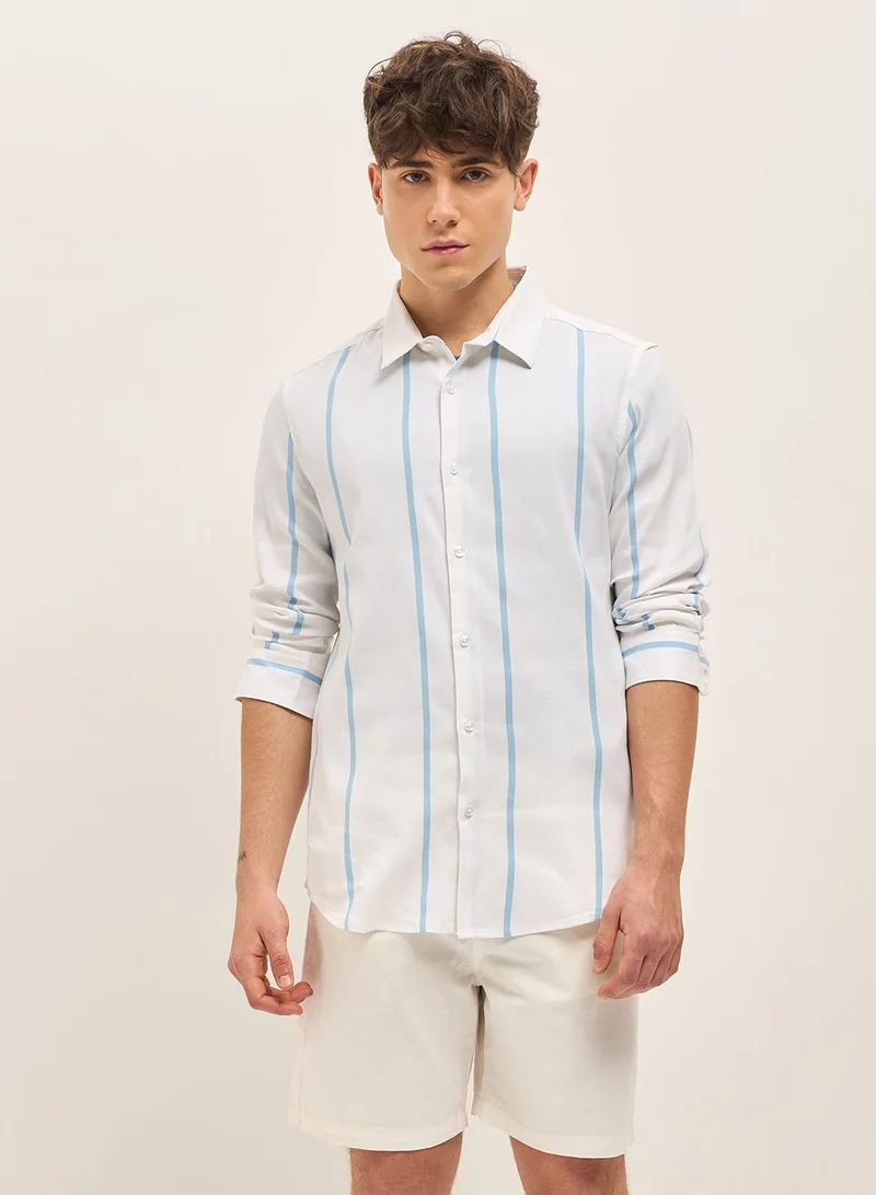 THE BEAR HOUSE Cotton Shirt for Men | Slim Fit, Long Sleeve, Casual & Formal Wear | Soft, Breathable Fabric for Office, Everyday, & All-Season Use in Classic & Trendy