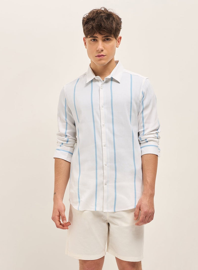 THE BEAR HOUSE Cotton Shirt for Men | Slim Fit, Long Sleeve, Casual & Formal Wear | Soft, Breathable Fabric for Office, Everyday, & All-Season Use in Classic & Trendy - Image 1