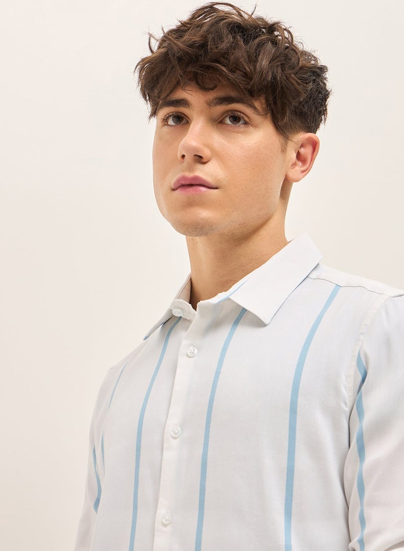 THE BEAR HOUSE Cotton Shirt for Men | Slim Fit, Long Sleeve, Casual & Formal Wear | Soft, Breathable Fabric for Office, Everyday, & All-Season Use in Classic & Trendy - Image 2