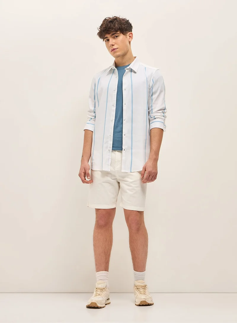 THE BEAR HOUSE Cotton Shirt for Men | Slim Fit, Long Sleeve, Casual & Formal Wear | Soft, Breathable Fabric for Office, Everyday, & All-Season Use in Classic & Trendy
