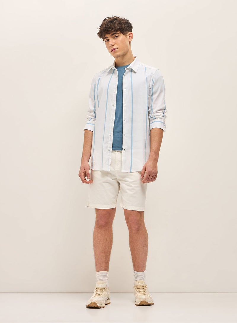 THE BEAR HOUSE Cotton Shirt for Men | Slim Fit, Long Sleeve, Casual & Formal Wear | Soft, Breathable Fabric for Office, Everyday, & All-Season Use in Classic & Trendy - Image 3