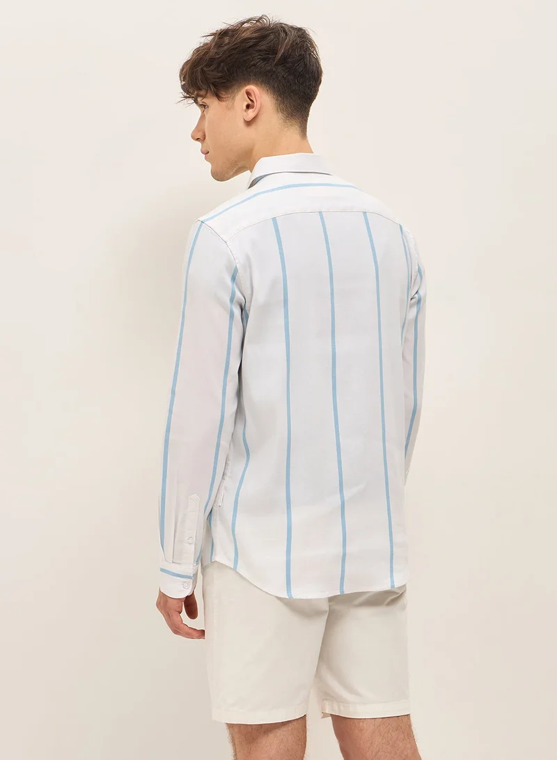 THE BEAR HOUSE Cotton Shirt for Men | Slim Fit, Long Sleeve, Casual & Formal Wear | Soft, Breathable Fabric for Office, Everyday, & All-Season Use in Classic & Trendy