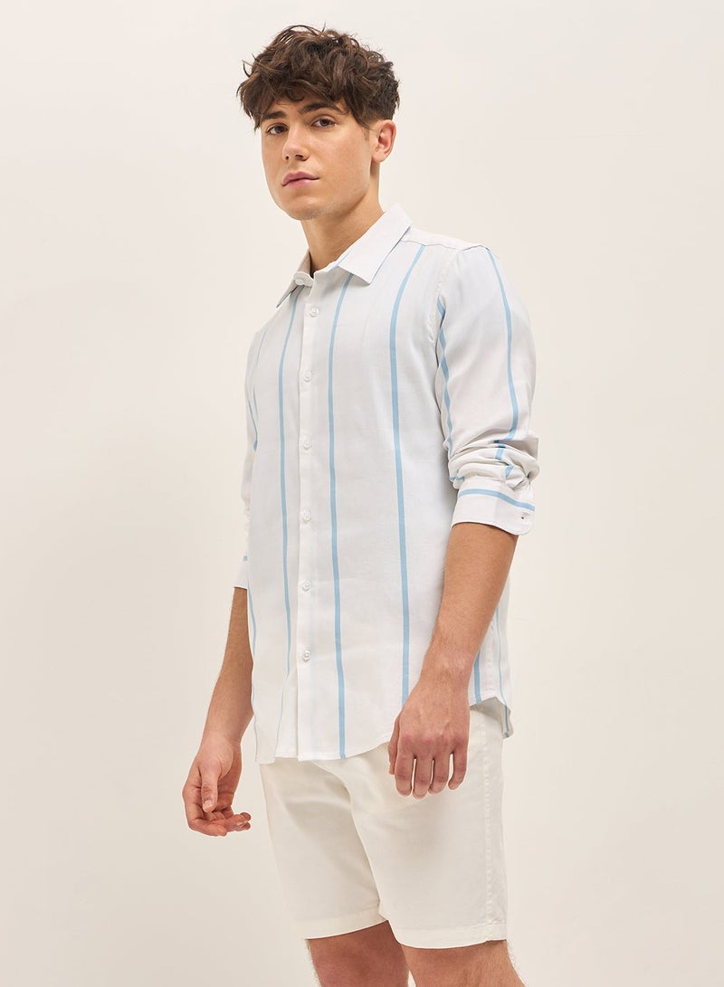 THE BEAR HOUSE Cotton Shirt for Men | Slim Fit, Long Sleeve, Casual & Formal Wear | Soft, Breathable Fabric for Office, Everyday, & All-Season Use in Classic & Trendy - Image 5