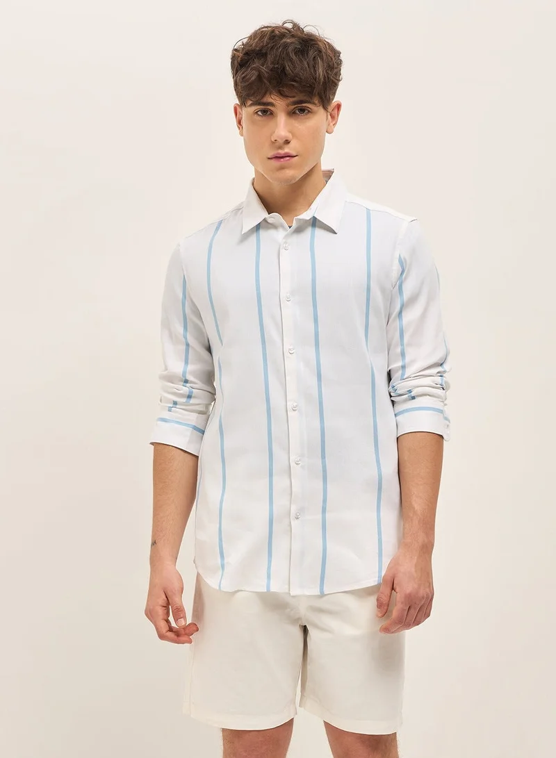 THE BEAR HOUSE  Cotton Shirt for Men | Slim Fit, Long Sleeve, Casual & Formal Wear | Soft, Breathable Fabric for Office, Everyday, & All-Season Use in Classic & Trendy for Men | Best Price UAE