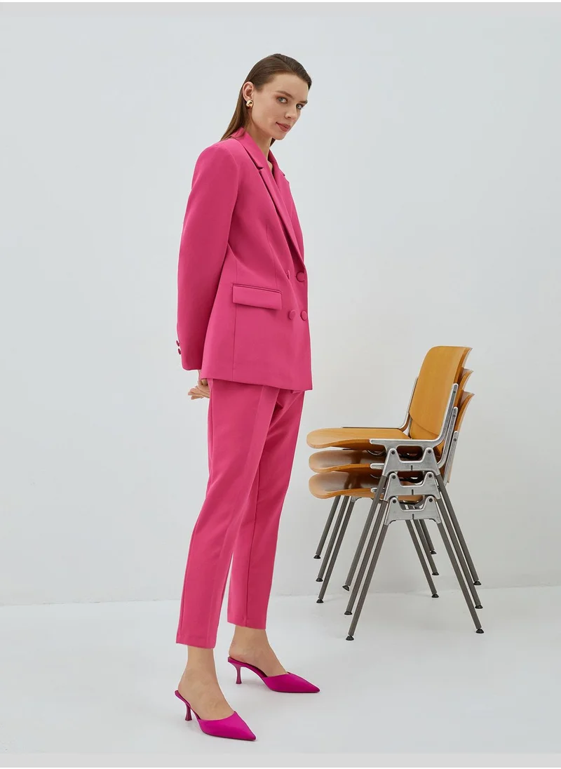 KOTON Belted Pleated Pocket Cigarette Trousers