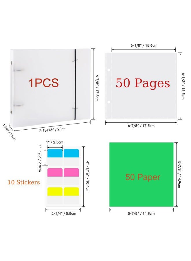 BAOFALI 111 Pages1Sets 6x6"Cookie Stencil Storage Binder Die Cut and Stamp Storage Folder Baking Stencil Organizer Scrapbooking Cutting Dies Stencil Storage Book Collections Case - Image 2