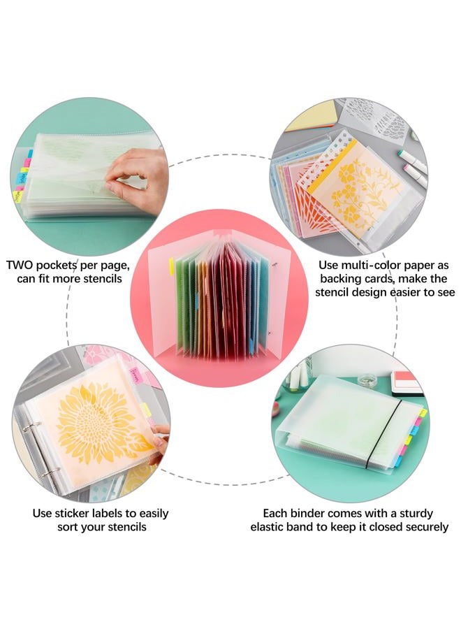 BAOFALI 111 Pages1Sets 6x6"Cookie Stencil Storage Binder Die Cut and Stamp Storage Folder Baking Stencil Organizer Scrapbooking Cutting Dies Stencil Storage Book Collections Case - Image 3