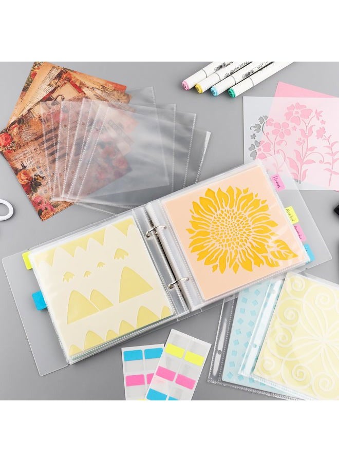 BAOFALI 111 Pages1Sets 6x6"Cookie Stencil Storage Binder Die Cut and Stamp Storage Folder Baking Stencil Organizer Scrapbooking Cutting Dies Stencil Storage Book Collections Case - Image 5