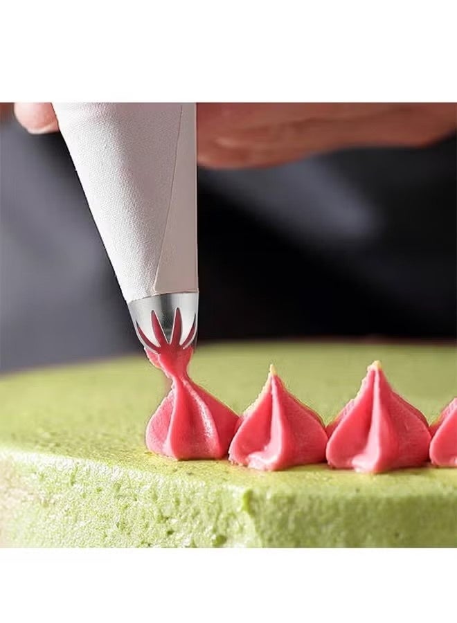 5PCS Large Piping Tips Set, Stainless Steel Cake Decorating Tips, Frosting Icing Tips for Cupcakes, Cake, Cookie and Decorating - Image 5