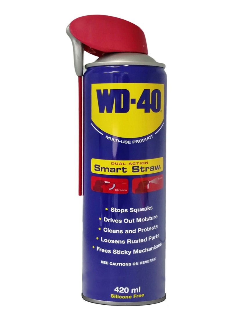WD-40 - Multi-Use Lubricant Product Spray, Dual-Action Smart Straw, 420ml - Image 1