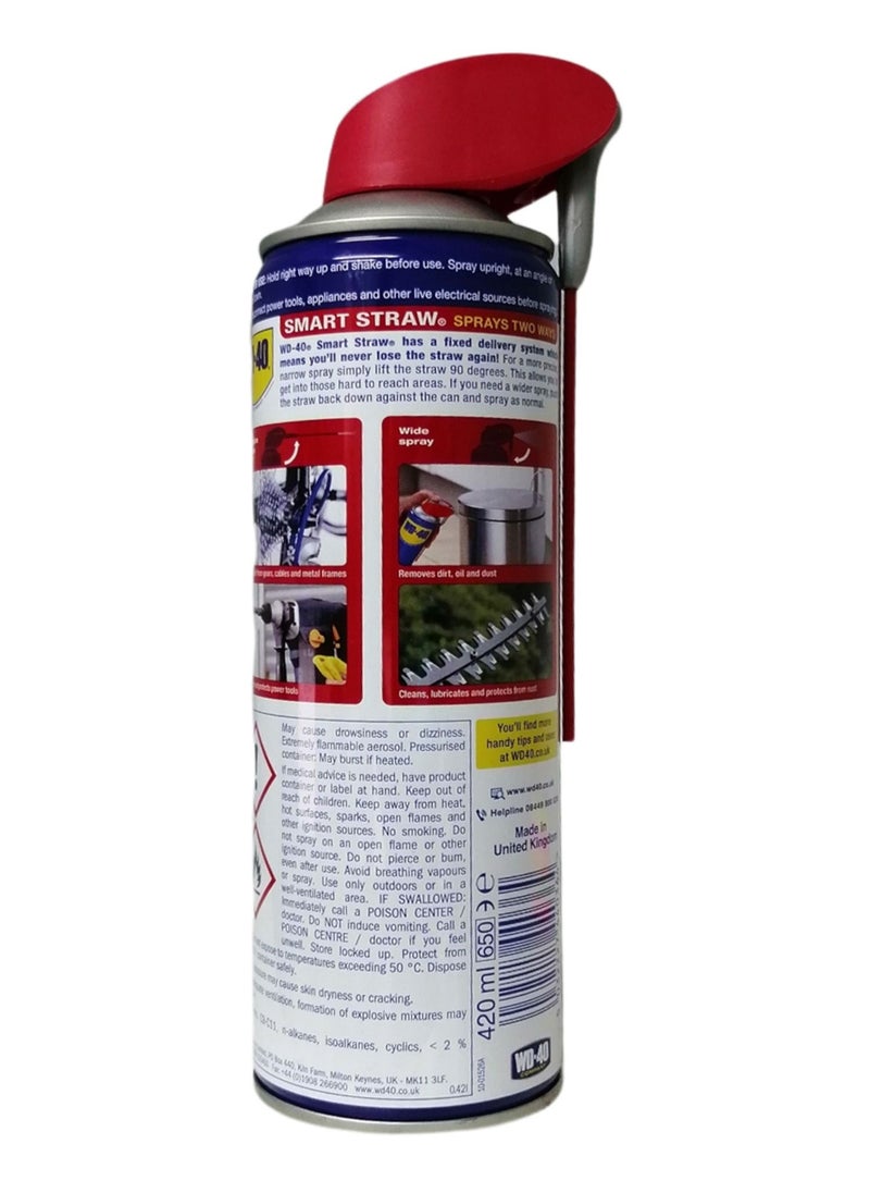 WD-40 - Multi-Use Lubricant Product Spray, Dual-Action Smart Straw, 420ml - Image 1