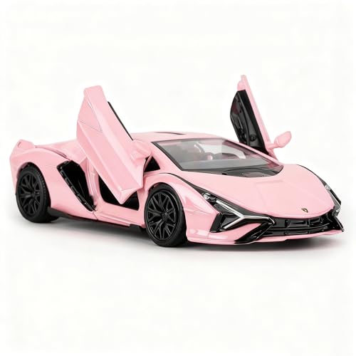BDTCTK 136 Lamborghini Sin FKP37 Diecast Car Models Zinc Alloy Toy Pull Back Vehicles Toy Cars for Toddlers Kids Boys Girls Gift Pink - Image 1