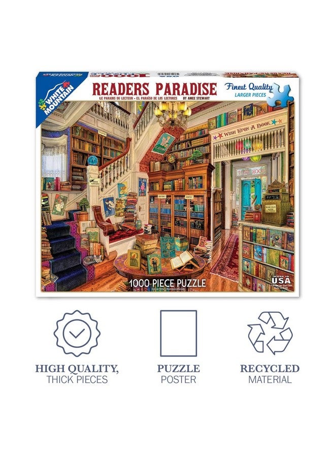 White Mountain Puzzles Readers Paradise - 1000 Piece Jigsaw Puzzle - Image 4