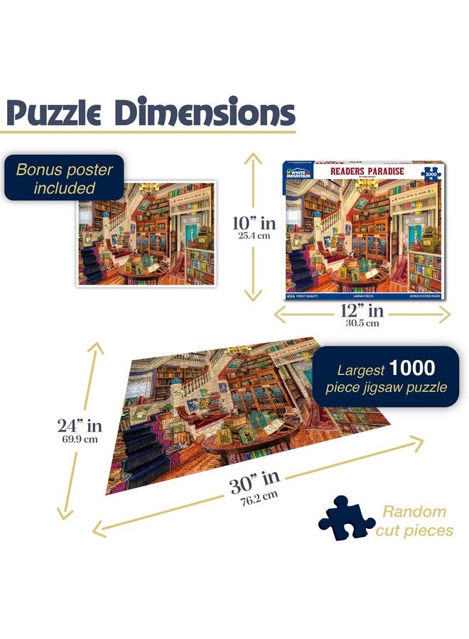 White Mountain Puzzles Readers Paradise - 1000 Piece Jigsaw Puzzle - Image 3