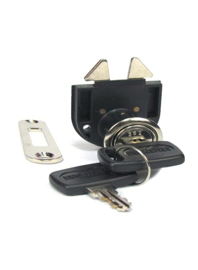 ROBUSTLINE Robustline Sliding Lock For Rolling Shutter Drawer Locks Chrome-Finish Zinc Alloy Replacement Cabinet Secure Locks