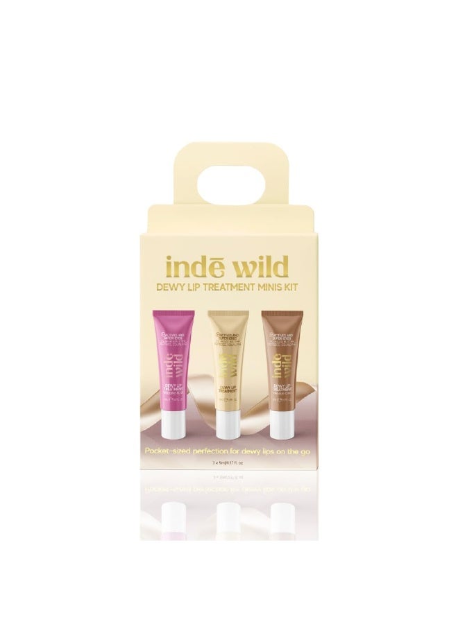 indē wild Dewy Lip Balm | Hydrating & Plumping | Lasts 8+ hours | Nude & Non-Sticky | With Natural Desi Ghee, Peptides, Hyaluronic Acid & Shea Butter | Korean Formulation|Pack 3 |5ml Each - Image 1