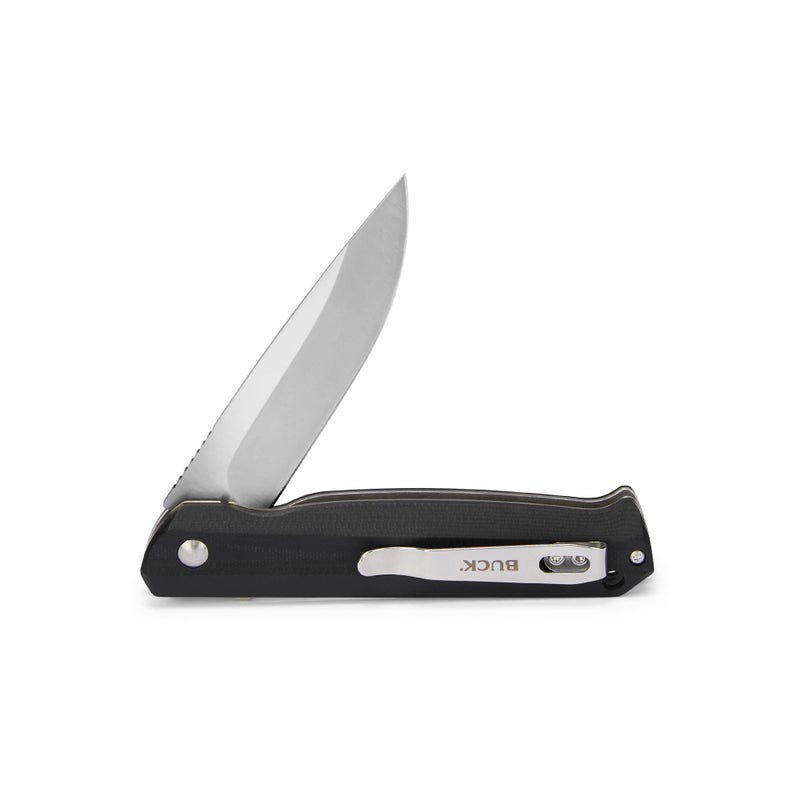 Buck Knives 251 Langford Folding Ball Bearing Flipper Liner Lock Pocket Knife with Removable Clip (Black) - Image 2