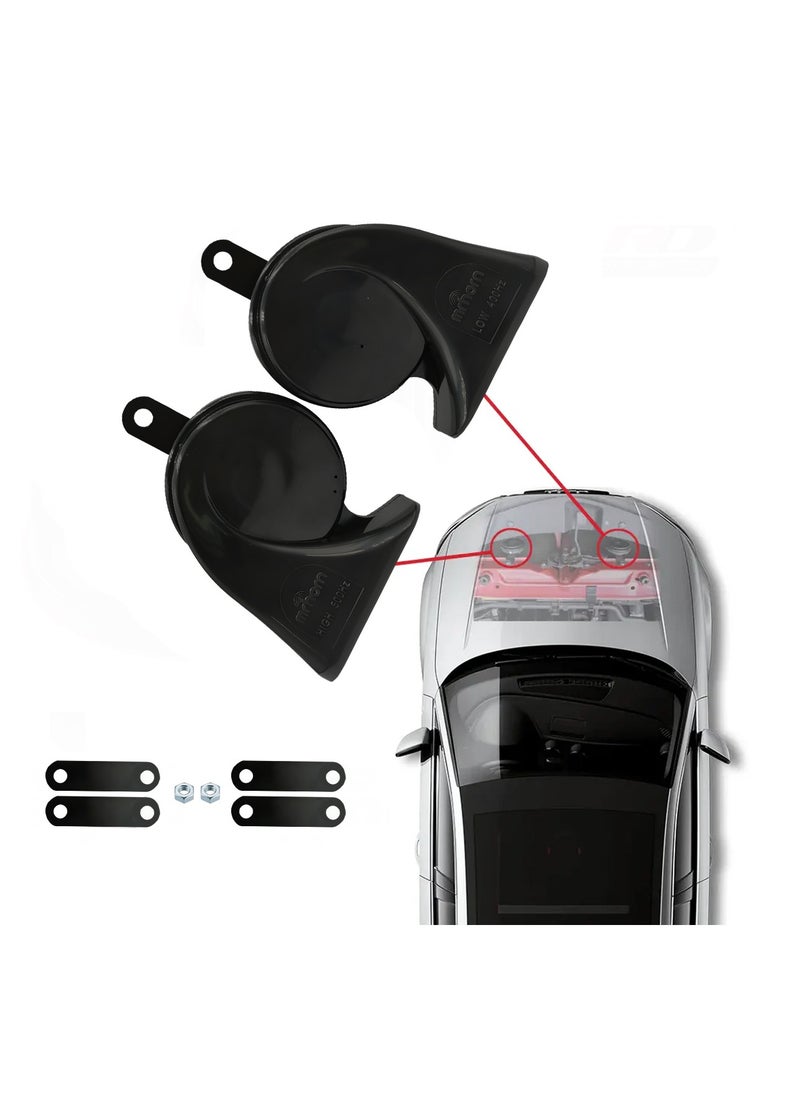 Generic MrHorn MR-80-002 Snail Horn Set 12V Twin Tone 400Hz 500Hz 115-118dB Loud Car Horn High Power Durable Sound Signal for Vehicle Safety  - Image 2