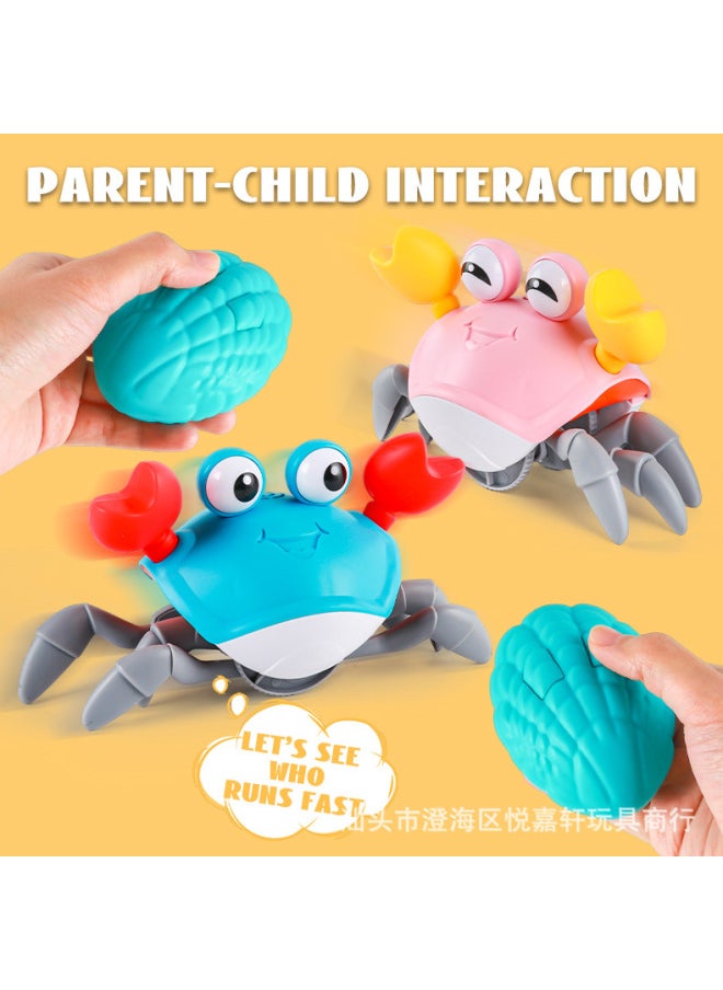 Remote Control Electric Induction Crab 2.4G Anti-interference With Sound And Light Charging Crawling Children's Baby Remote Control Toys-Color:Pull Crab-Green  - Image 4