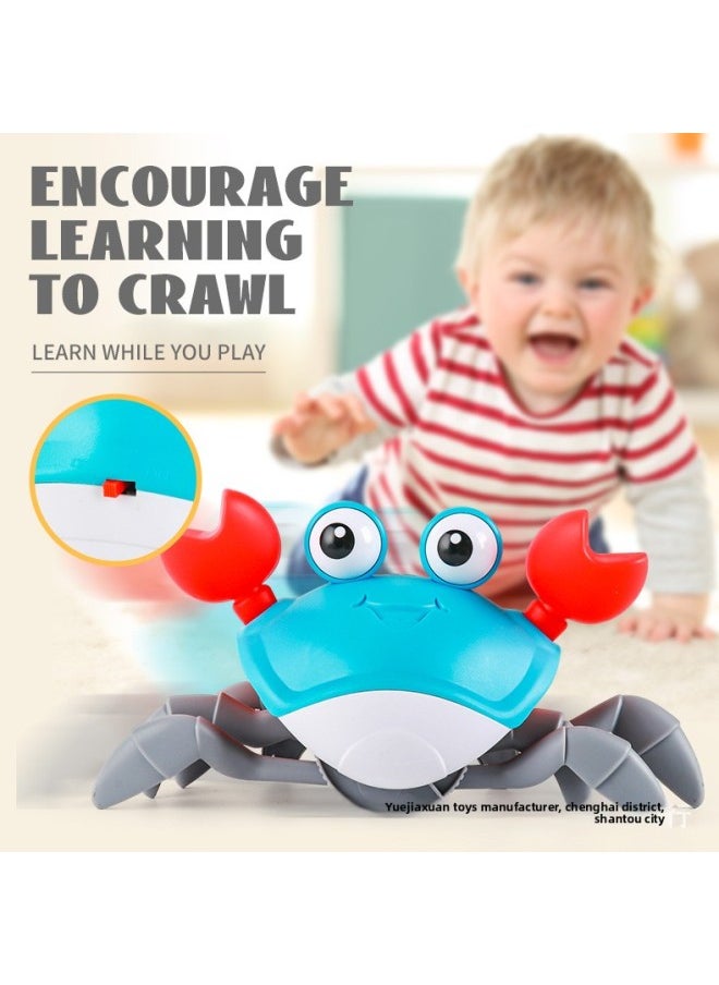 Remote Control Electric Induction Crab 2.4G Anti-interference With Sound And Light Charging Crawling Children's Baby Remote Control Toys-Color:Pull Crab-Green  - Image 3