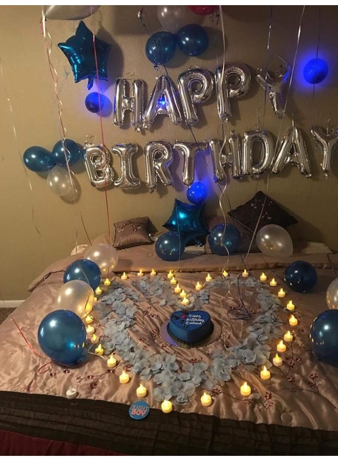 iPartyCool 50Pcs Happy Birthday Balloon Decorations, 3D Premium Reusable Aluminum Foil Birthday Banner and Ecofriendly Big Star and Latex Balloons Set for Birthday Party Decorations and Supplies - Image 2