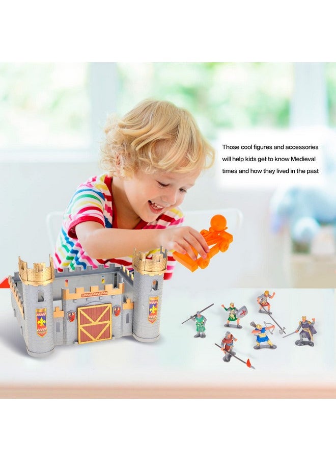 PowerTRC PowerTRC Roman Era Kingdom Action Figures with Toy Armys, Knights, Horse, Castle, Treasure Chests, Catapult and Figurines Playset for Kids  - Image 3
