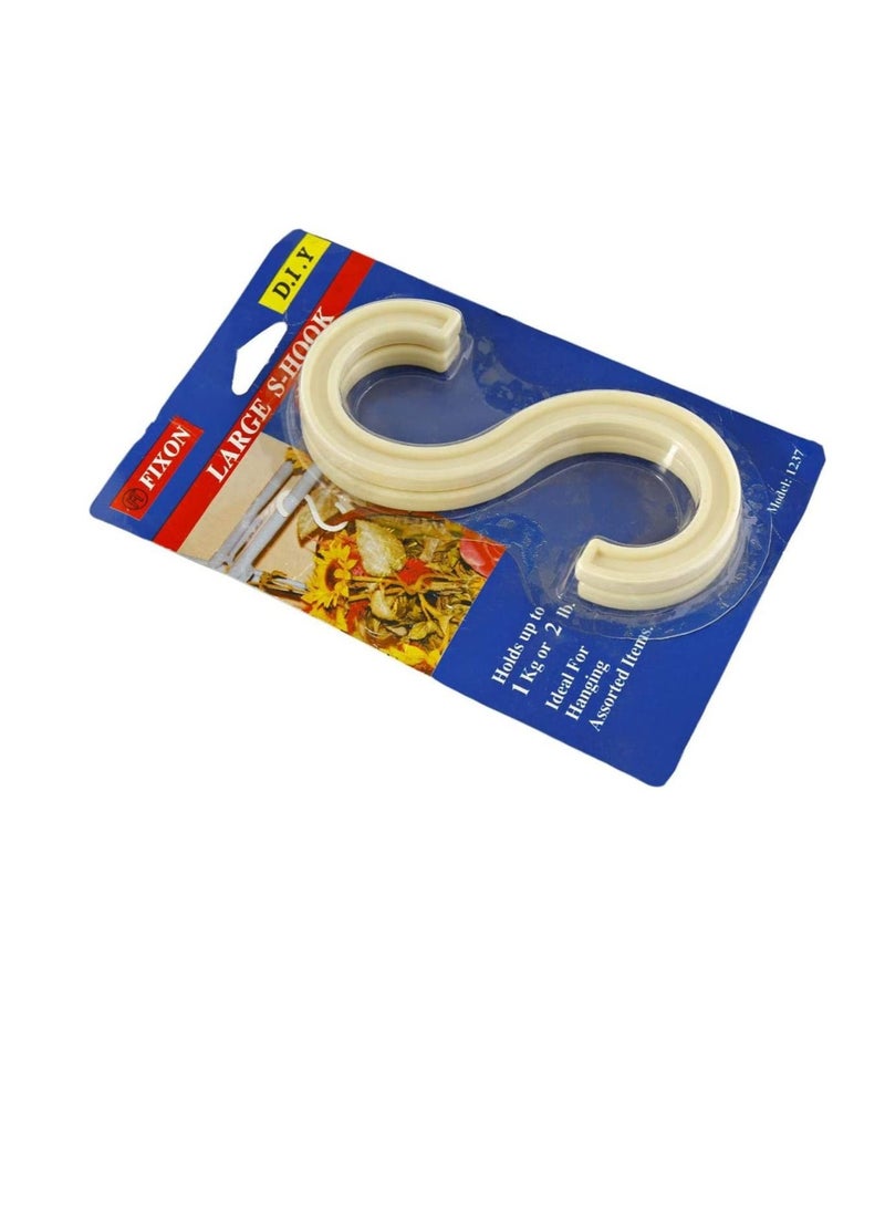 Fixon Large Plastic S-hook - 1237, Beige - Image 2