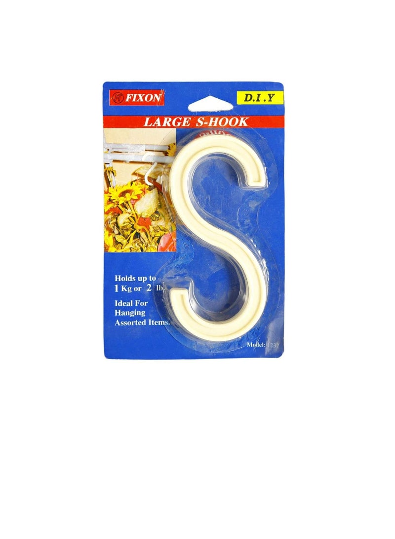 Fixon Large Plastic S-hook - 1237, Beige - Image 1