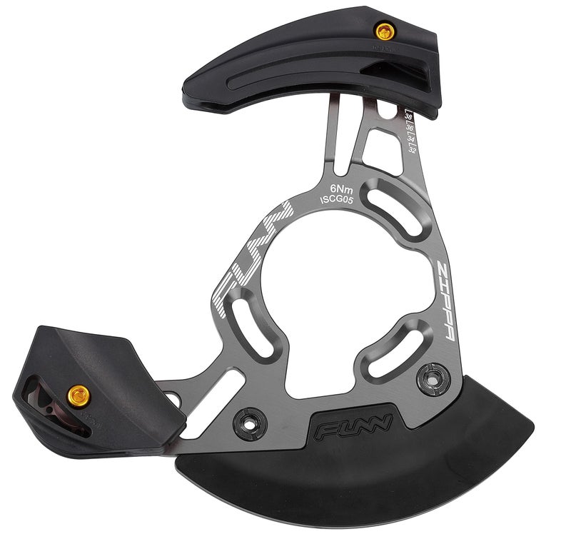 Funn Zippa DH Chain Guide ISCG05 Interface BSA Adapter Included 32T38T Mountain Bike Chain Protector Gray