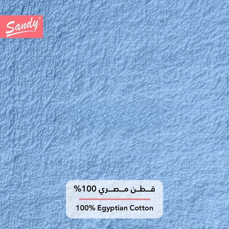 Premium Hotel Quality Bath Towel 100% Cotton Made in Egypt, Soft Quick Drying and Highly Absorbent (70x140 cm) - Light Blue - Image 5