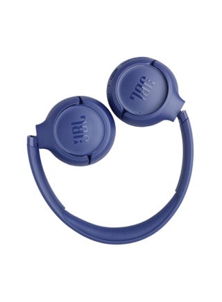 Tune 530Bt Wireless On Ear Headphones Pure Bass Sound 76H Battery Hands Free Call Plus Voice Aware Multi Point Connection Lightweight And Foldable Blue - view 3