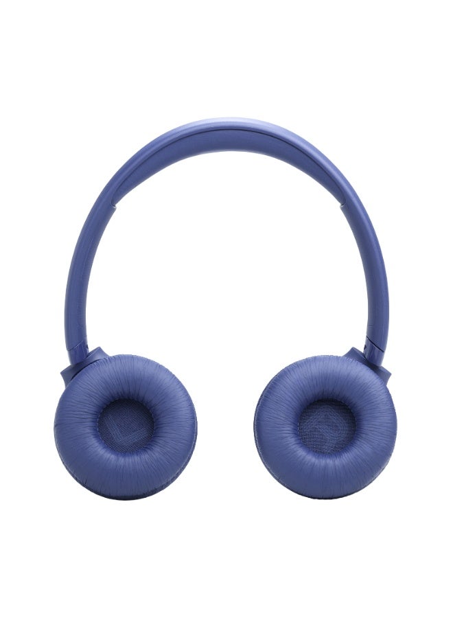 JBL Tune 530Bt Wireless On Ear Headphones Pure Bass Sound 76H Battery Hands Free Call Plus Voice Aware Multi Point Connection Lightweight And Foldable Blue - Image 4