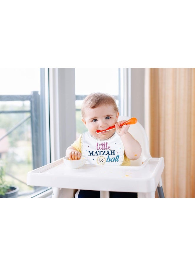 Rite Lite Adorable Little Matzah Ball Embroidered Bib - Image 3