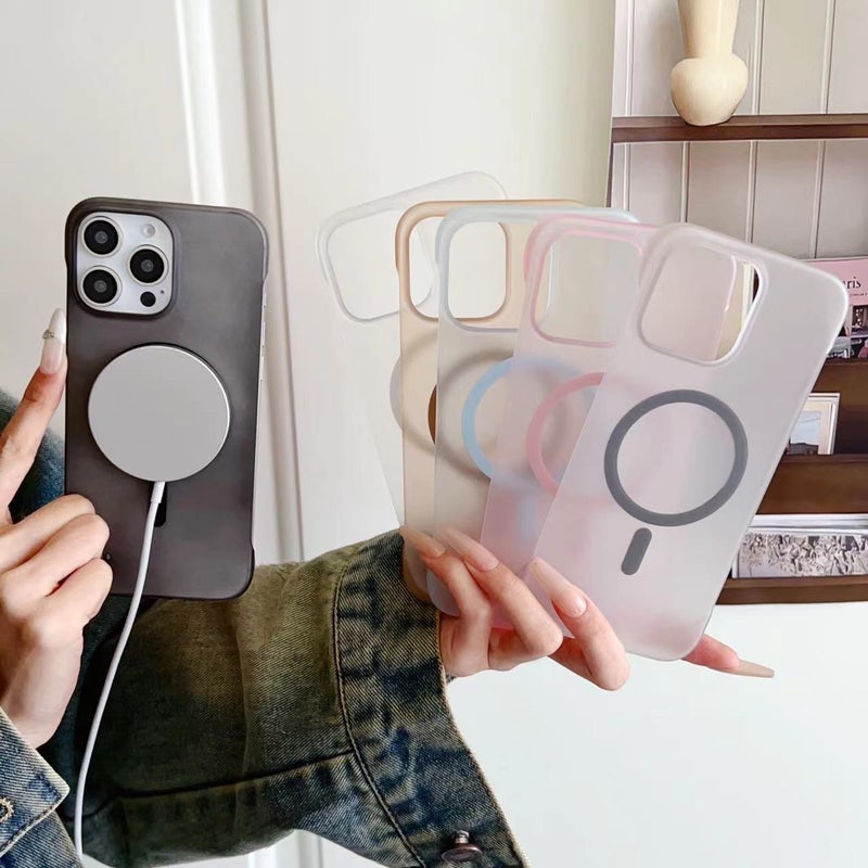 Frosted Matte Magnetic Phone Case Compatible with iPhone 11-17 Series - Image 2