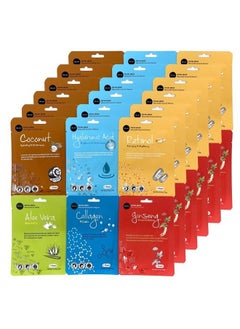 Celavi Cosmetics Celavi Essence Facial Face Mask Paper Sheet Korea Skin Care Moisturizing 6 packs for each 6 flavors (New C) K-Beauty Skincare 36 masks in a pack Made in Korea  - Image 1