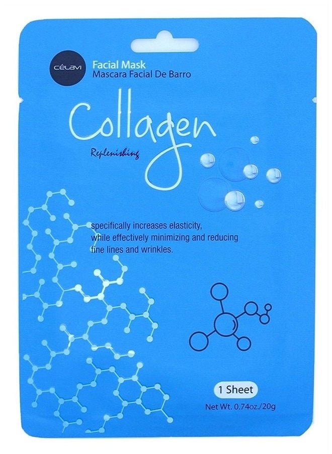 Celavi Essence Facial Face Mask Paper Sheet Korea Skin Care Moisturizing 6 packs for each 6 flavors (New C) K-Beauty Skincare 36 masks in a pack Made in Korea