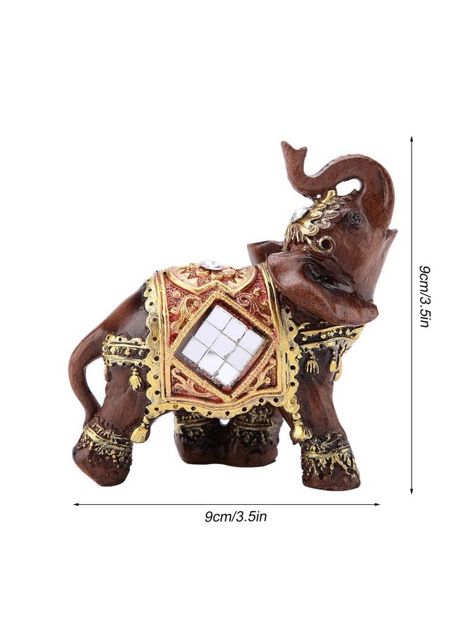 Hztyyier Good Luck Elephant Statue Feng Shui Elephant Decor Resin Elephant Figurines For Wealth Lucky Figurine Home Decor Gift(S) - Image 2
