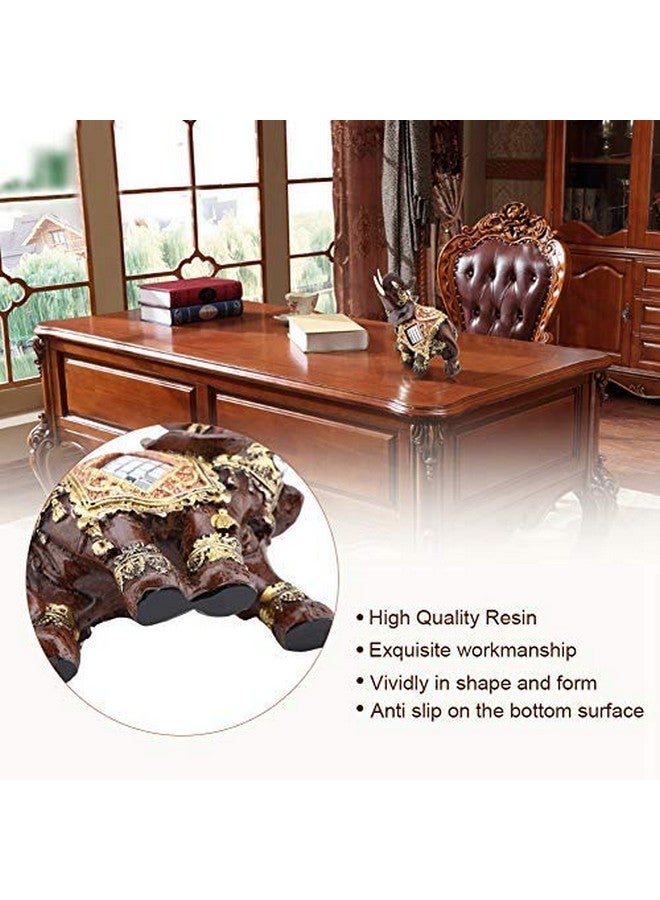 Hztyyier Good Luck Elephant Statue Feng Shui Elephant Decor Resin Elephant Figurines For Wealth Lucky Figurine Home Decor Gift(S) - Image 4