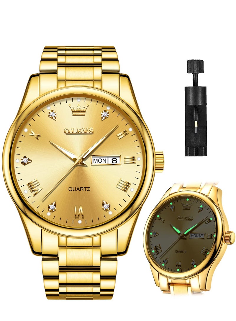 أوليفز ساعات رجالية كوارتز انالوج بعقارب من الستانلس ستيل مقاومة للماء 5563 - Image 1