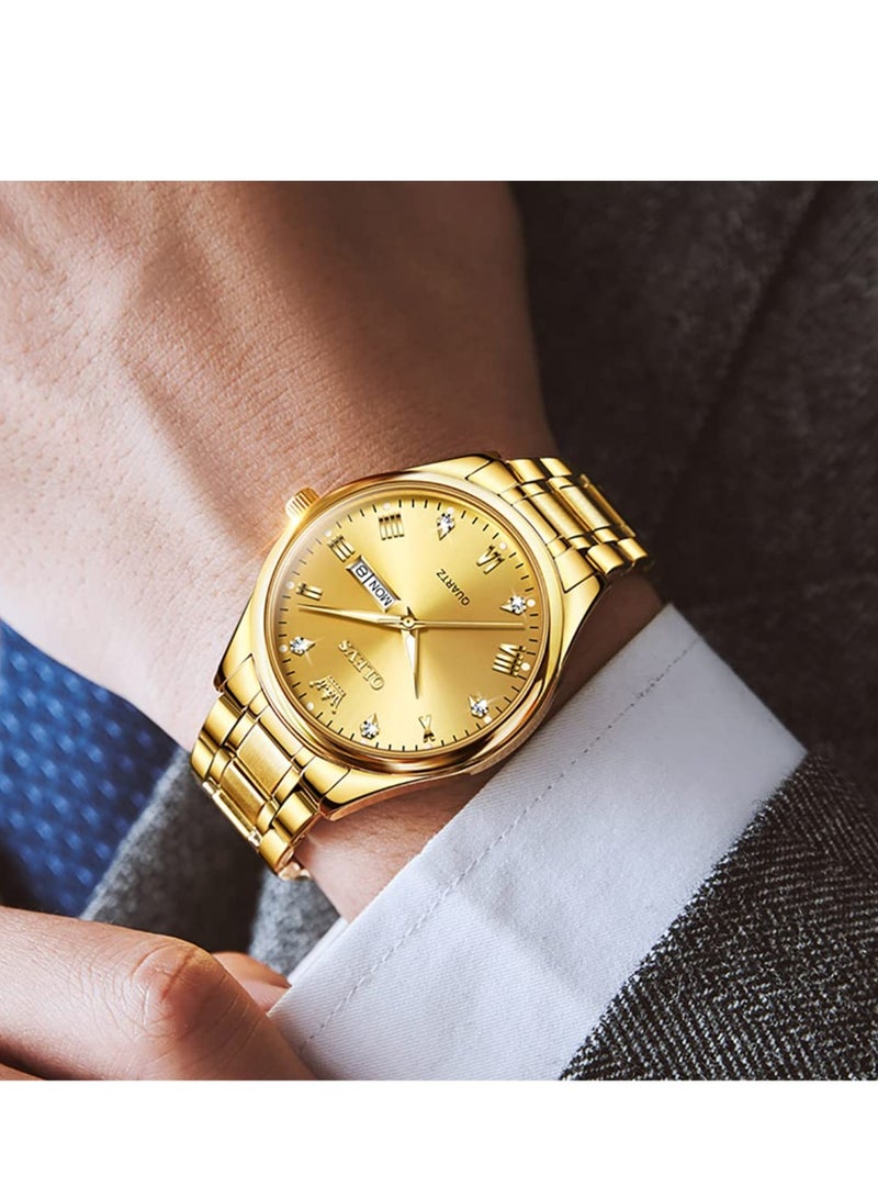 أوليفز ساعات رجالية كوارتز انالوج بعقارب من الستانلس ستيل مقاومة للماء 5563 - Image 3