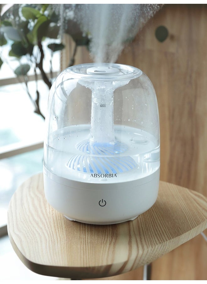 Absorbia 4L Ultrasonic Humidifier for Room Moisture | Double Spray Nozzle with 3 Mist Levels - pzsku/Z96B0AB0102CD61963C6DZ/45/_/1735648225/178054be-8b39-4815-b062-28b05f279d77