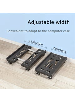 AROAQ Universal Office Computer Host Bracket and Printer Tray Removable and Retractable CPU Tray Versatile Holder for Computers Printers Air Purifiers and Small Appliances Durable and Adjustable PC Host Bracket  - Image 3