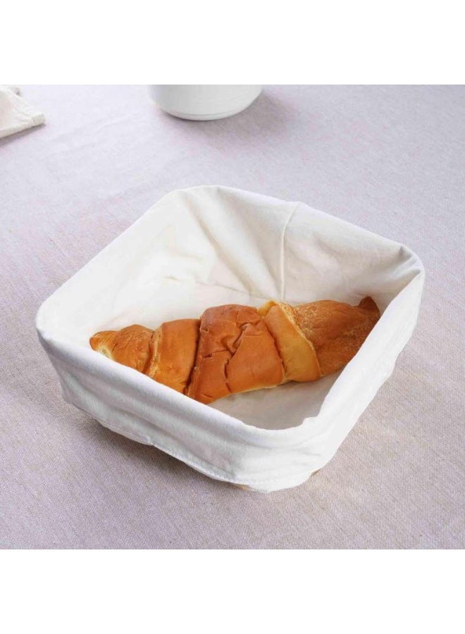 Pan Home سلة خبز معدنية إيدون 22x22x8.5 سم - بيضاء - Image 1