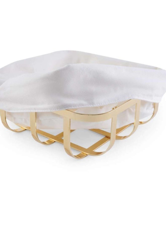 Pan Home سلة خبز معدنية إيدون 22x22x8.5 سم - بيضاء - Image 5